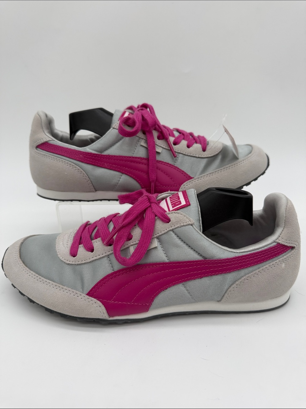 NWT Vintage PUMA Eco Ortholite Maya Lifestyle Sneakers Silver/Gray/Hot Pink 8.5